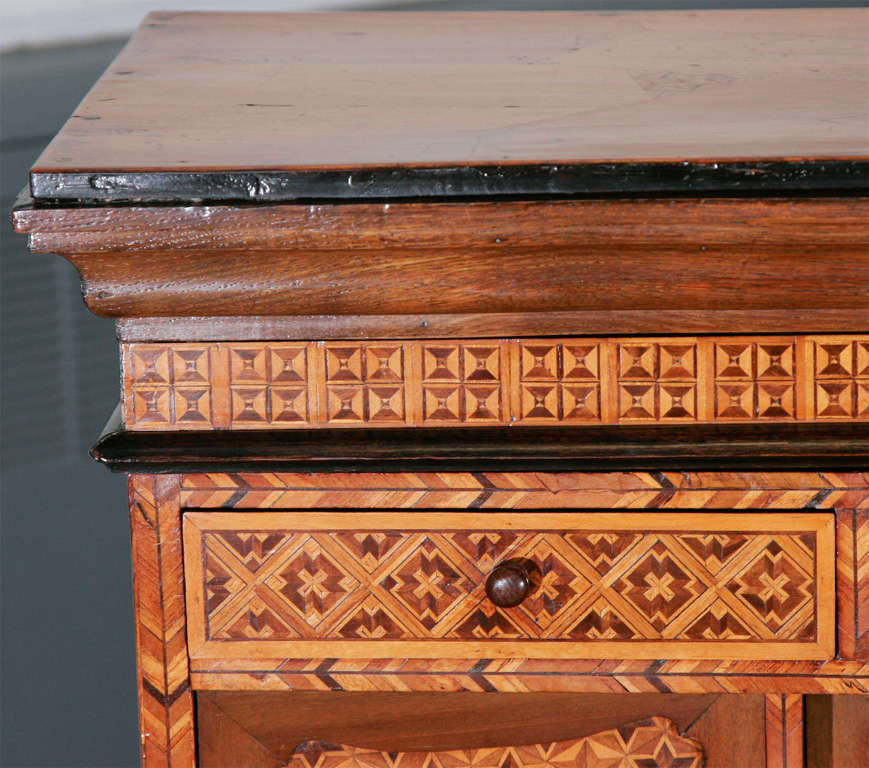 Marquetry A Late 19th Century Japanese Kneehole Desk.